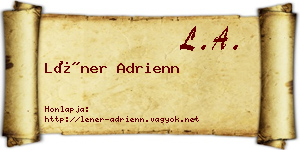 Léner Adrienn névjegykártya