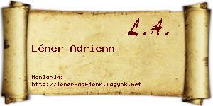 Léner Adrienn névjegykártya